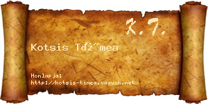 Kotsis Tímea névjegykártya